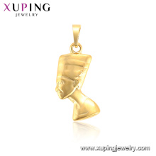 33980 xuping diseño de moda de aleación de cobre chapado en oro figura colgante